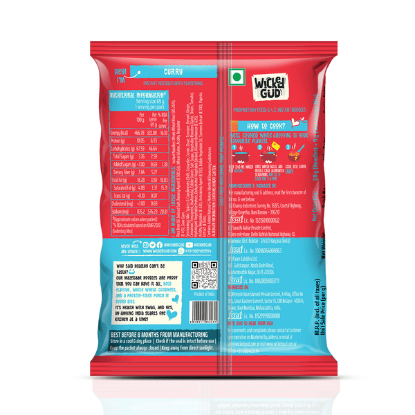 Nourishing Instant Noodles Curry - Pack of 10