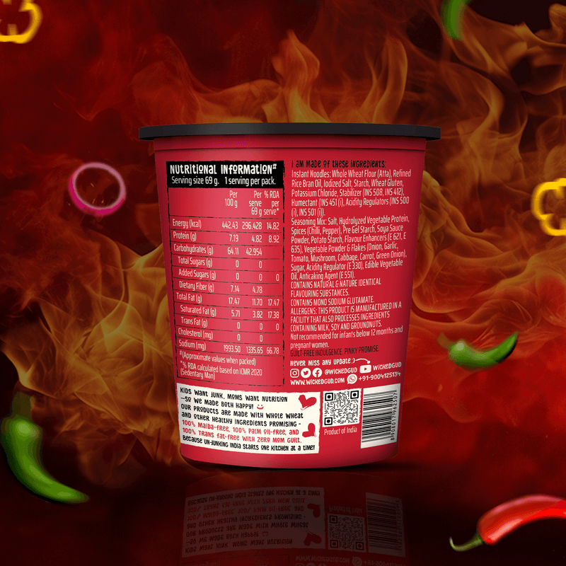PREORDER NOW — WickedGud Fiery 2X Spicy Korean Cup Noodles