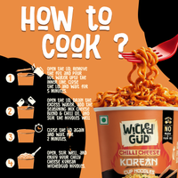 Chilli cheese korean instant cup noodles- pack of 4