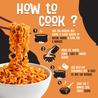 Chilli cheese korean instant noodles- pack of 4