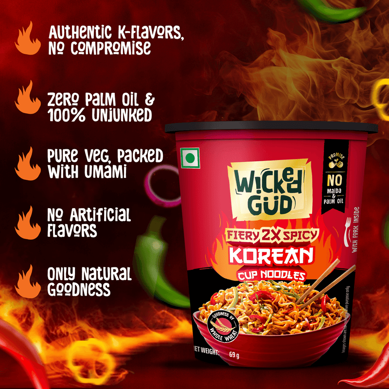 PREORDER NOW — WickedGud Fiery 2X Spicy Korean Cup Noodles